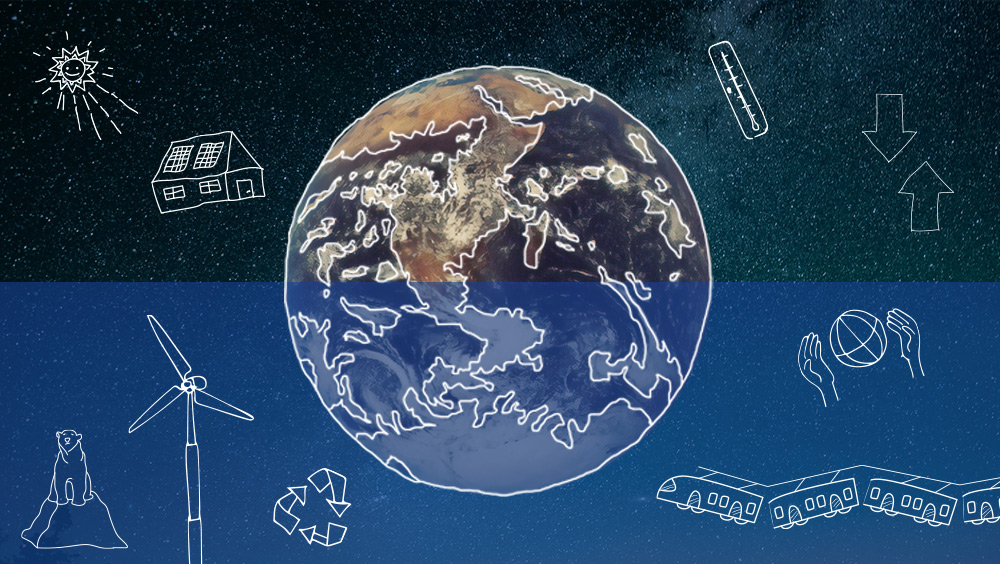Illustration af klimaneutralitet